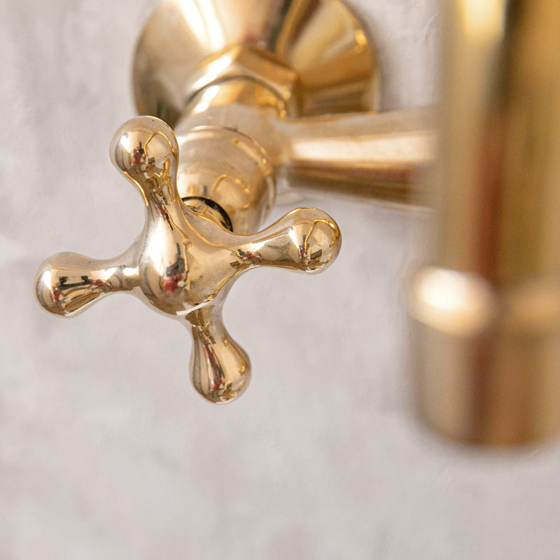 Elegant Wall-Mounted Solid Brass Faucet - BRASSMA