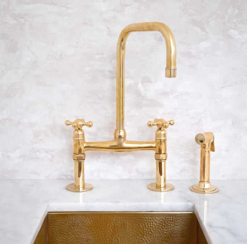 Elegant Solid Brass Seven Bridge Faucet for Timeless Style - BRASSMA