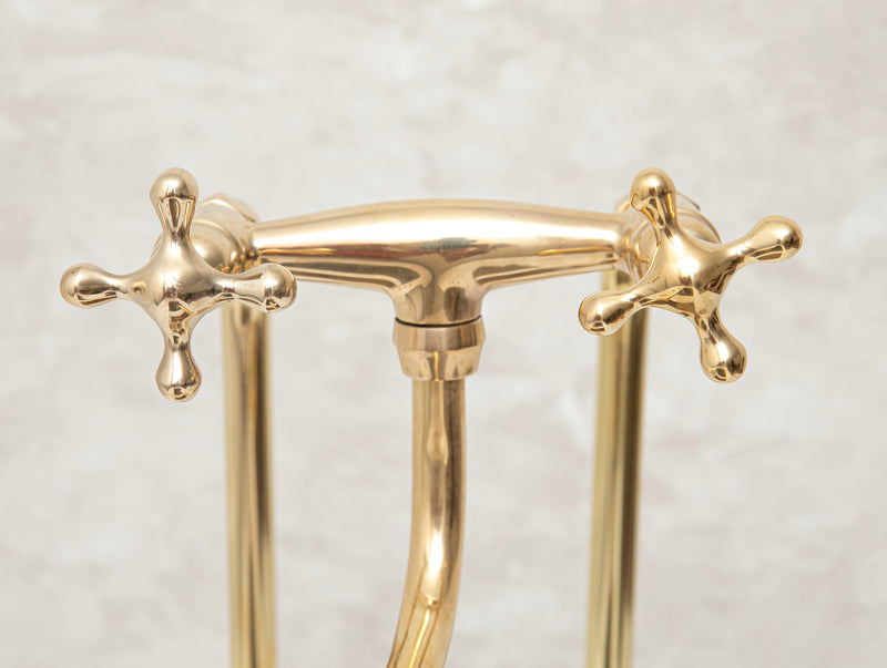 Elegant Brass Kitchen Faucet with Unique Elephant Trunk Spout - BRASSMA