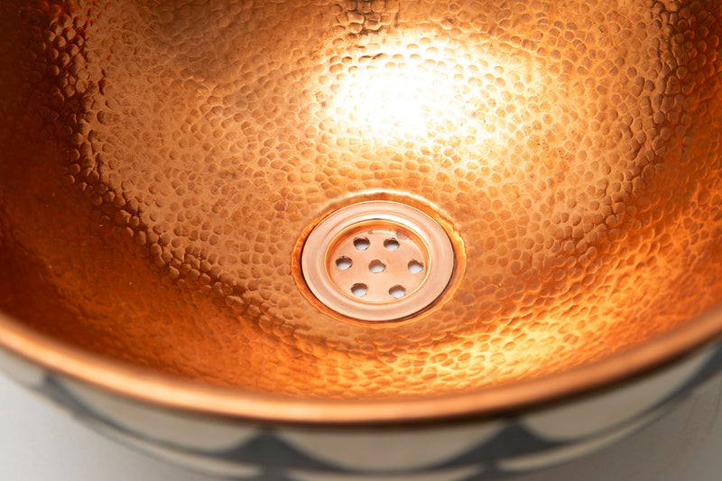 Copper and Wood Vanity Vessel Sink - BRASSMA