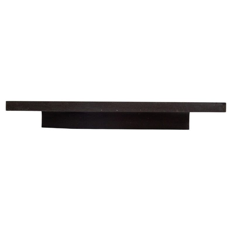 Black Andesite Natural Stone Rectangular Shape Vessel Sink Honed (W)16" (L)26" (H)5" SKU-DSAN01 product shot front  view