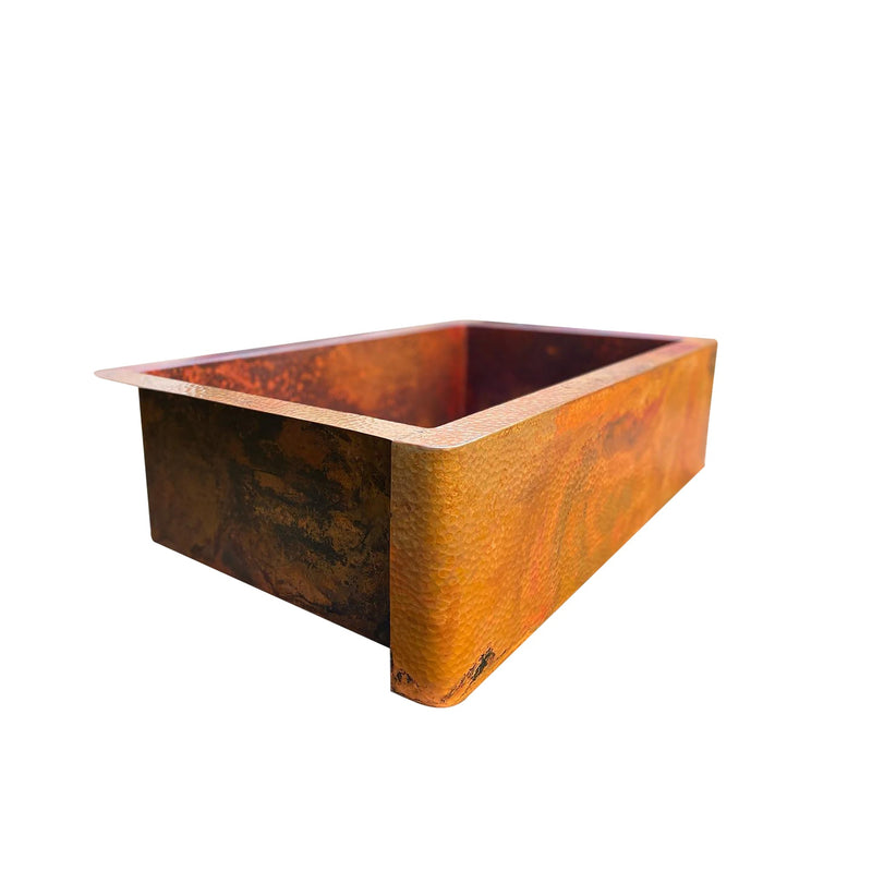 Copper Single Bowl Farmhouse Kitchen Sink-Jaxon