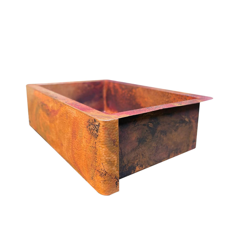 Copper Single Bowl Farmhouse Kitchen Sink-Jaxon