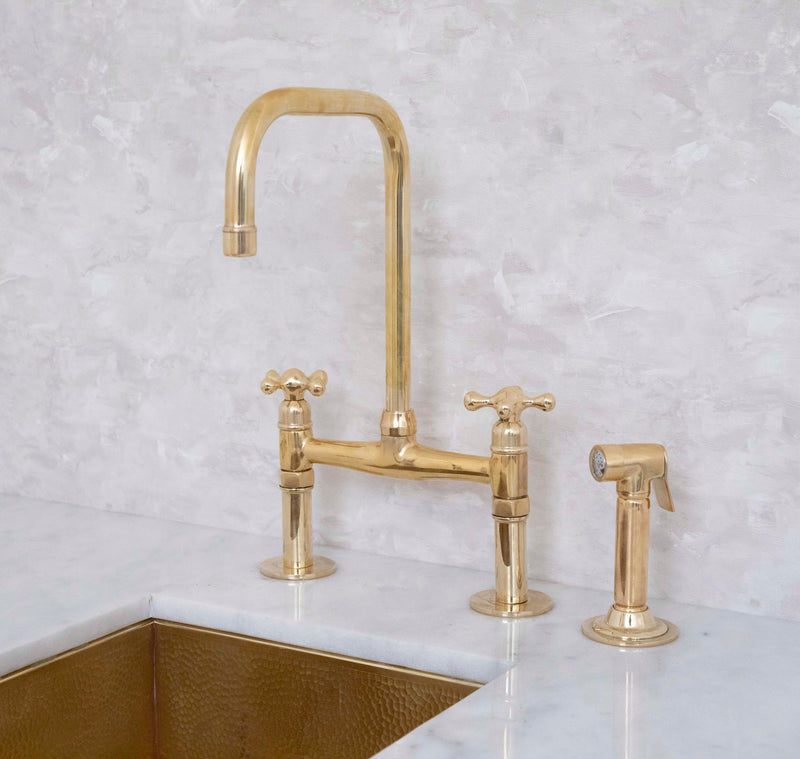 Elegant Solid Brass Seven Bridge Faucet for Timeless Style - BRASSMA