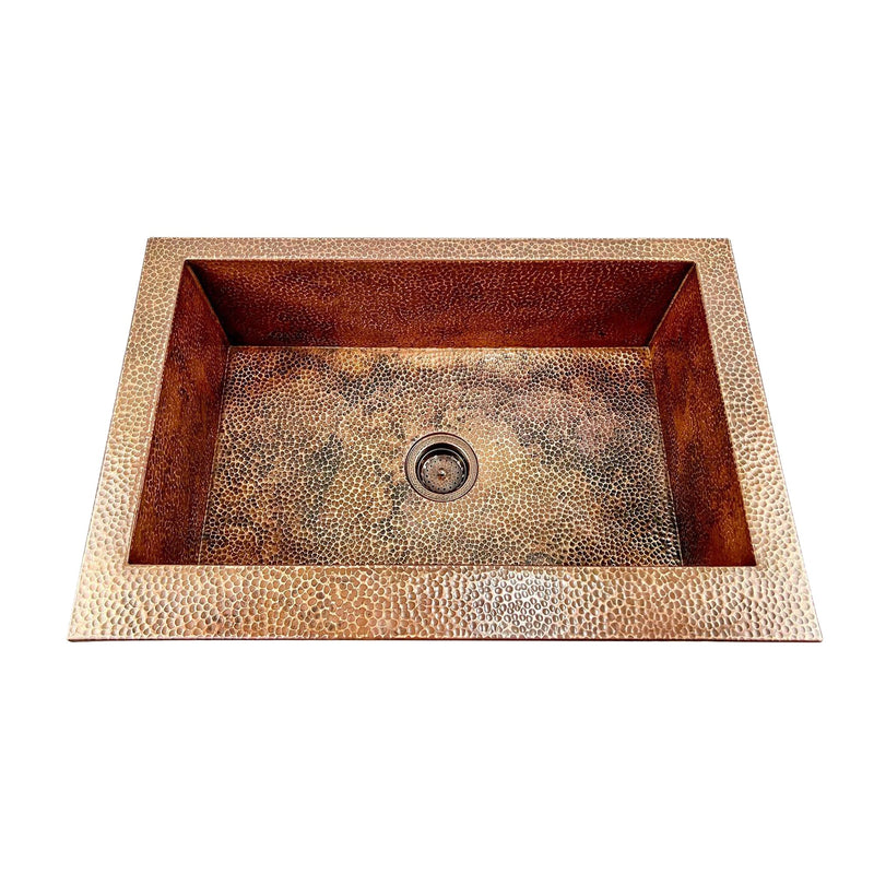 Hammered Copper Top Mount Sink - Nebula