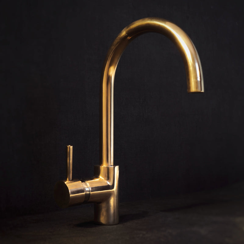 Elegant Unlacquered Brass Faucet with 360° Rotation for Kitchen and Bathroom Bliss - BRASSMA