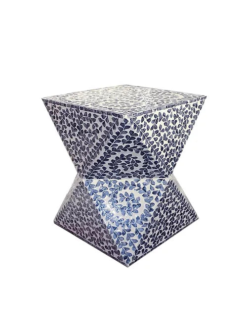 Geometric Shaped Ethnic Patterned Mother of Pearl Coffee Table