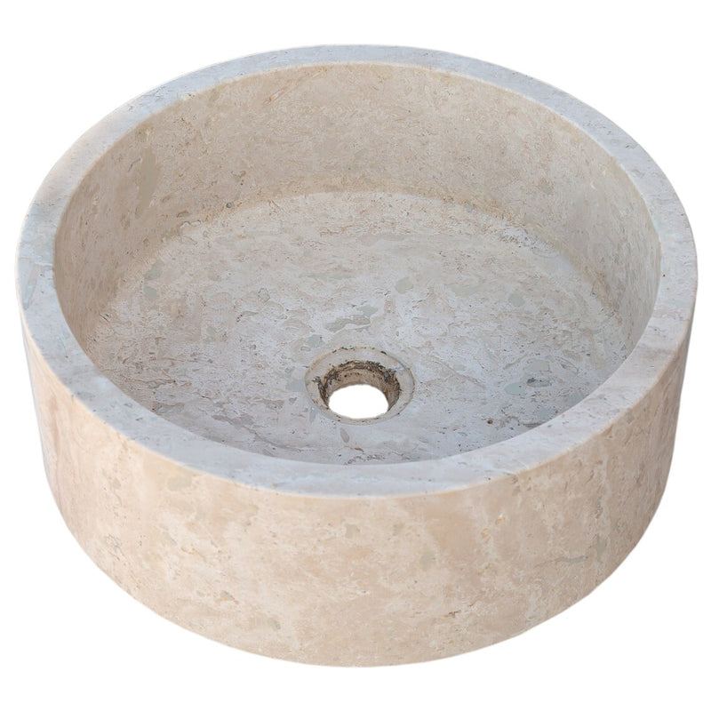 Gobek Beige Travertine Honed Vessel Sink TMS06 product shot