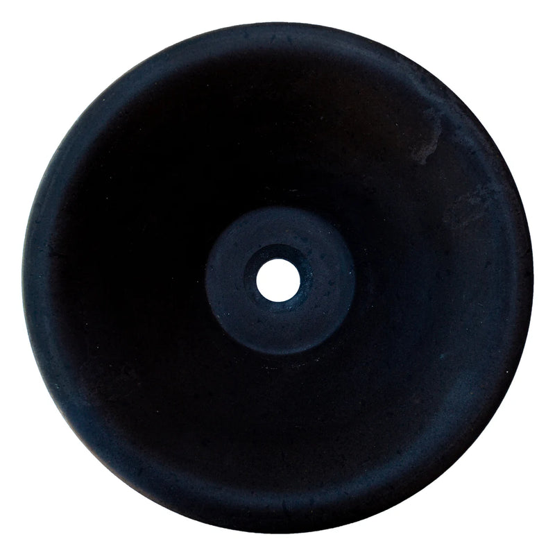 Gobek Black Andesite Natural Stone V-Shape Tapered Honed_Matte Sink NTRSTC11 product top view