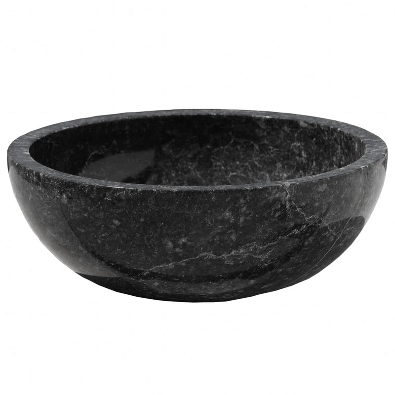 Gobek Black Marble Natural Stone Polished Vessel Sink 20020032 side view