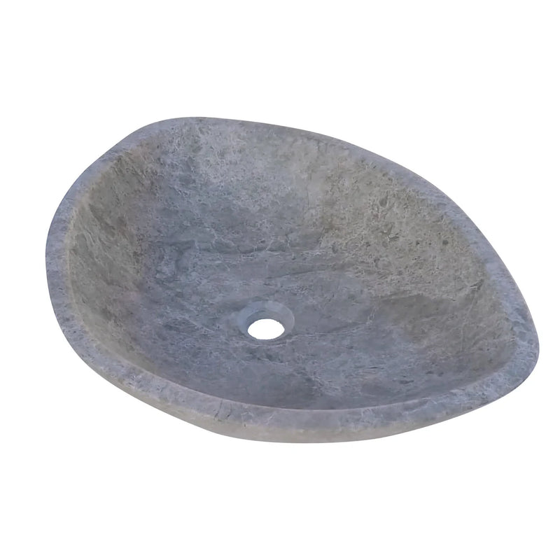 Gobek Grey Marble Sand blasted Honed Vessel Sink BGMVS01 product shot