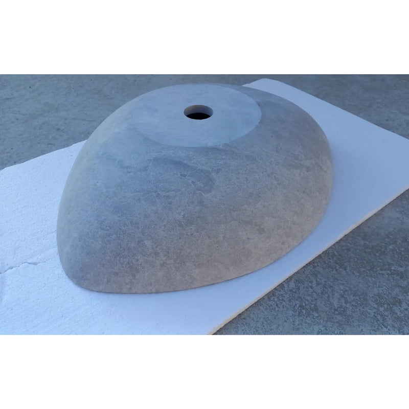 Gobek Grey Marble Sand blasted Honed Vessel Sink BGMVS01 product shot