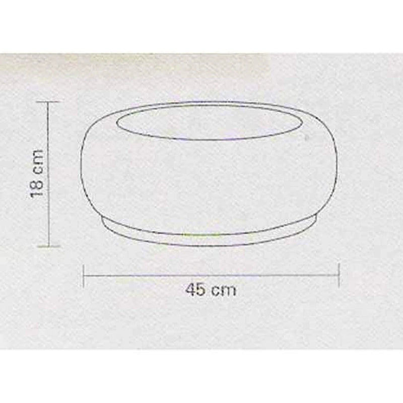 Gobek Light Travertine Honed Natural Stone Round Vessel Sink 20020003 product measure