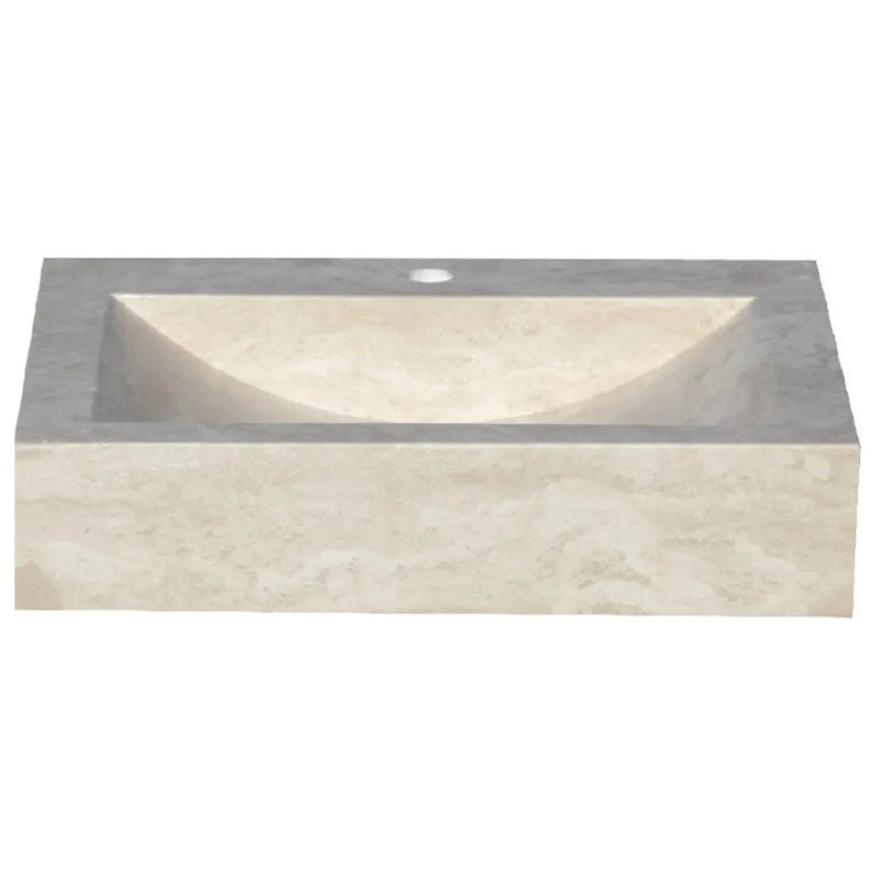 Gobek Light Travertine Honed and Filled Rectangular Sink NTRSTC34 product shot