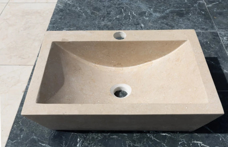 Gobek Light Travertine Natural Stone Farmhouse Sink 20020047 product shor