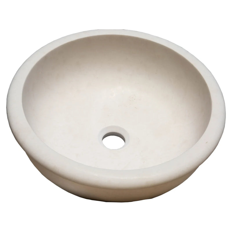 Gobek Natural Stone Classic Limestone White Vessel Sink 20020036 product shot