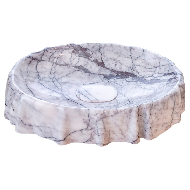 Gobek New York Marble Artistic Polished Vessel Sink NTRVS09 product shot