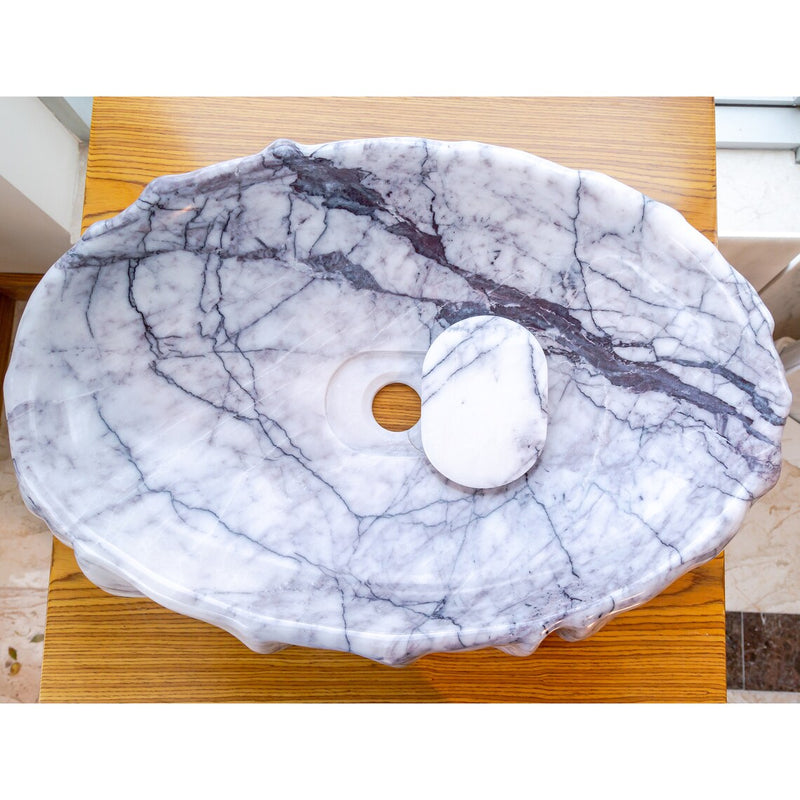 Gobek New York Marble Artistic Polished Vessel Sink NTRVS09 product shot