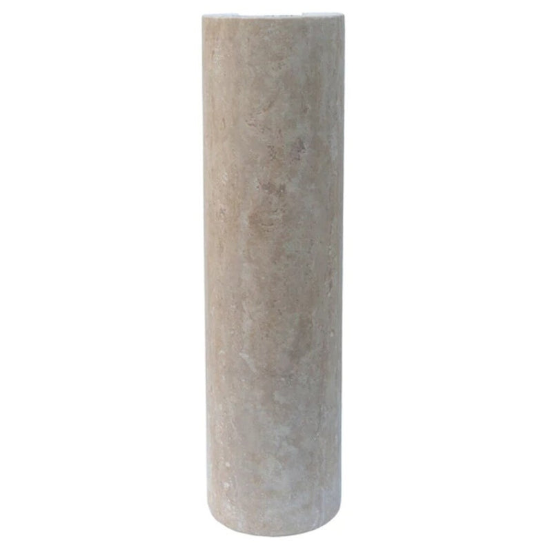 Gobek Troia Light Travertine Pedestal Stand-alone Honed Sink YEDSIM01 column