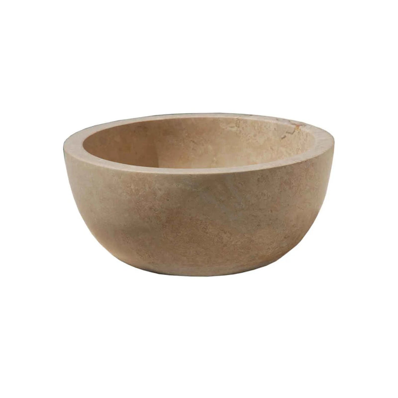 Gobek Natural Stone Classic Travertine Vessel Sink 20020005 side view