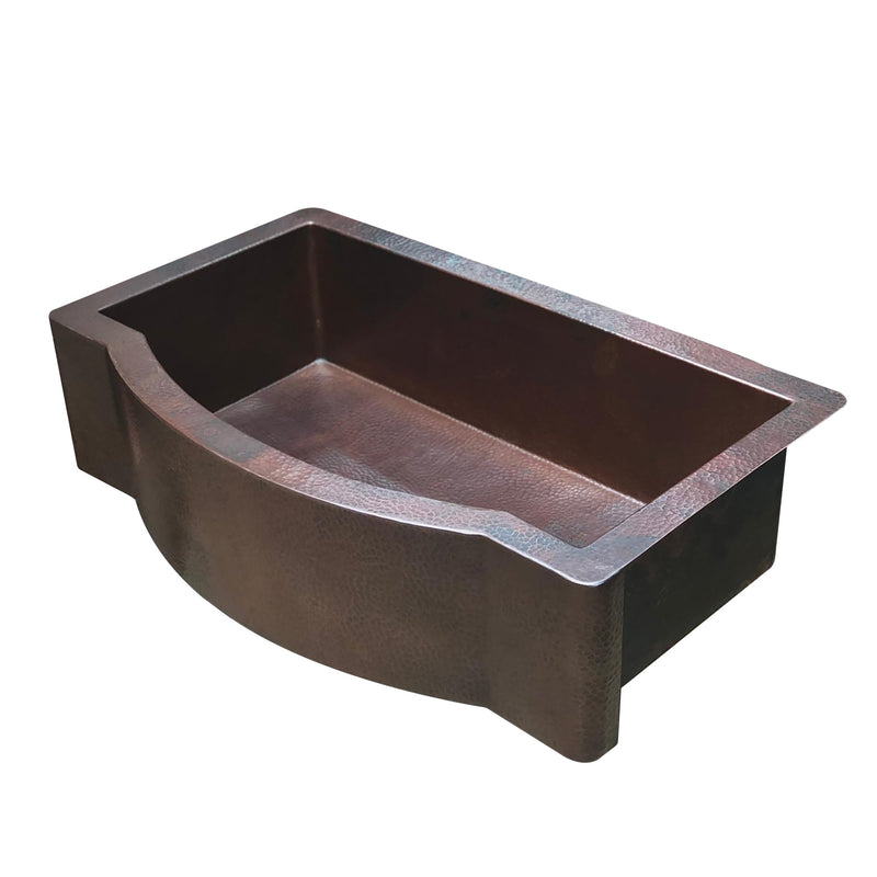 Single Basin Copper Farmhouse Sink - Grande