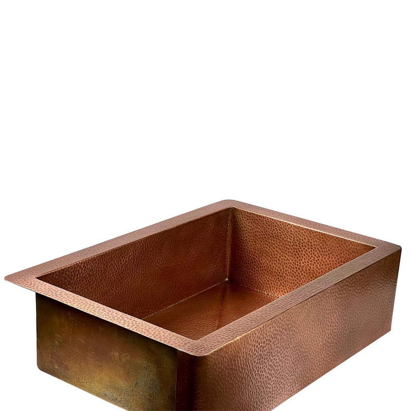 Single Apron Copper Farmhouse Sink -Lona