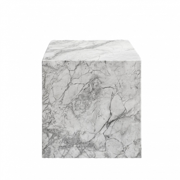 Natural Stone White/Grey Marble Side/End Table SKU-WM40x40ST