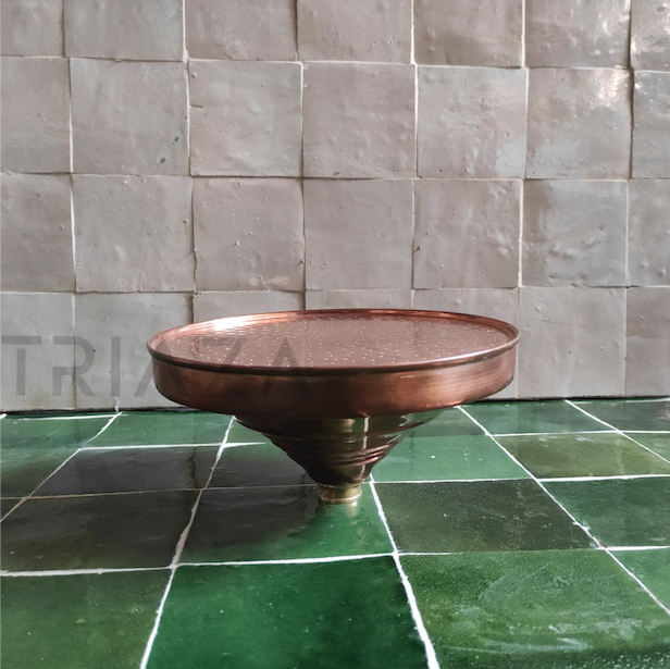 Unlacquered copper showerhead - Dommed Style - BRASSMA