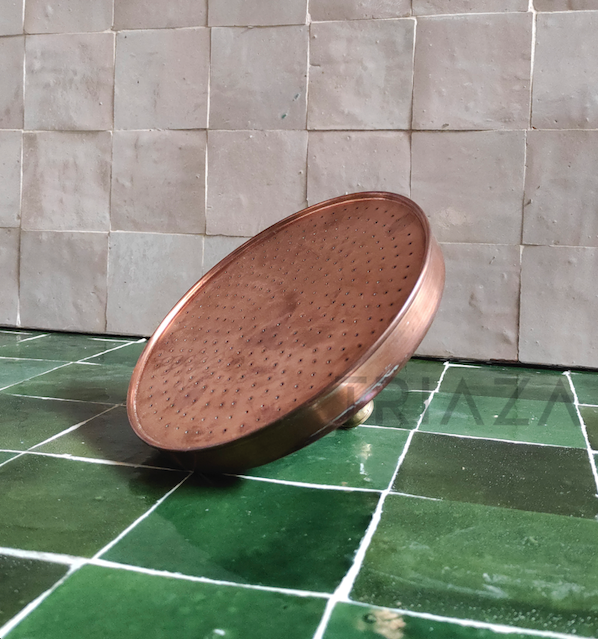 Unlacquered copper showerhead - Dommed Style - BRASSMA