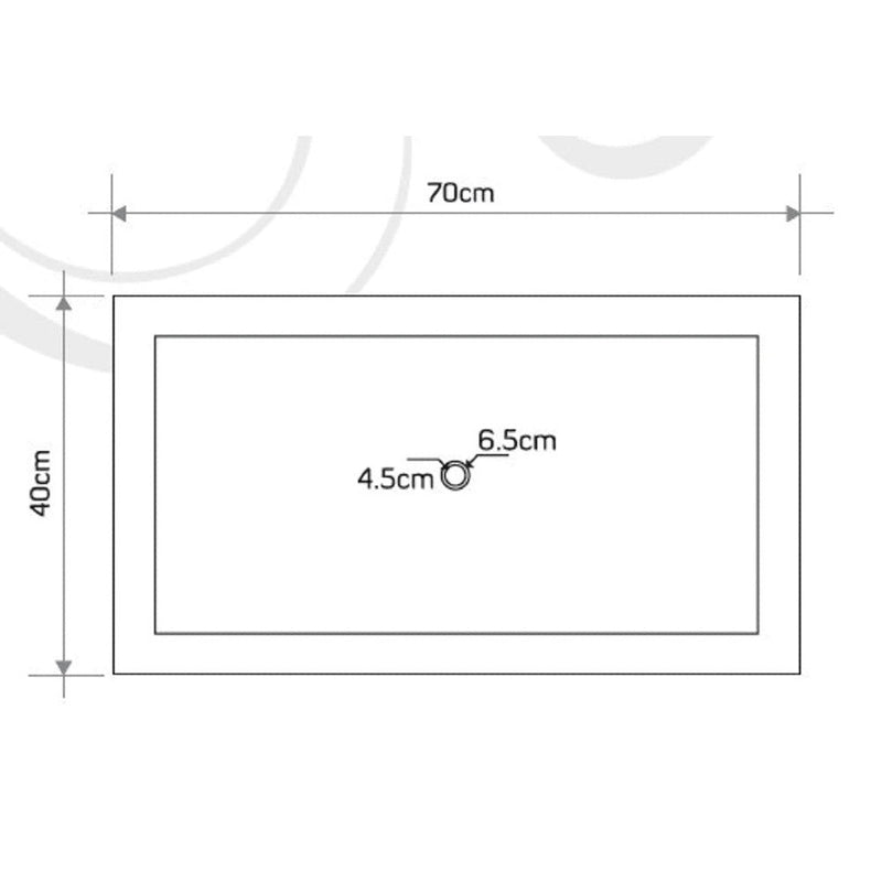 Troia Light Travertine Rectangular Vessel Sink Honed Filled (W)16" (L)27.5" (H)4" SKU-NTRSTC37 product technical drawing