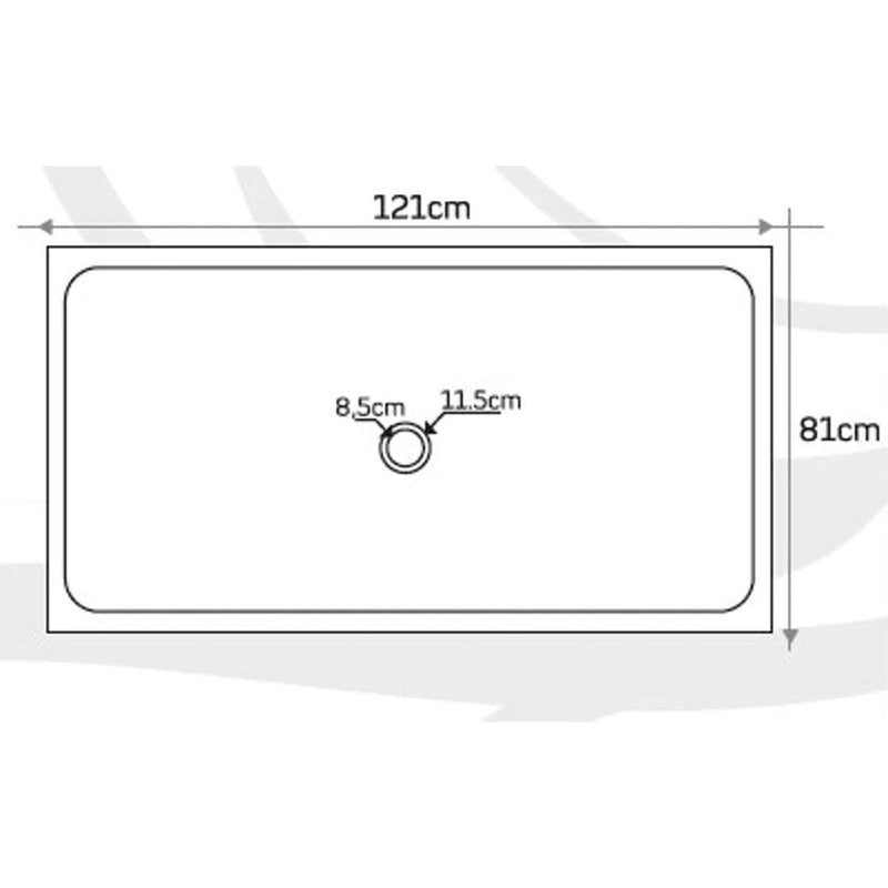 Troia light travertine rectangular shower base SKU-NTRSTC27