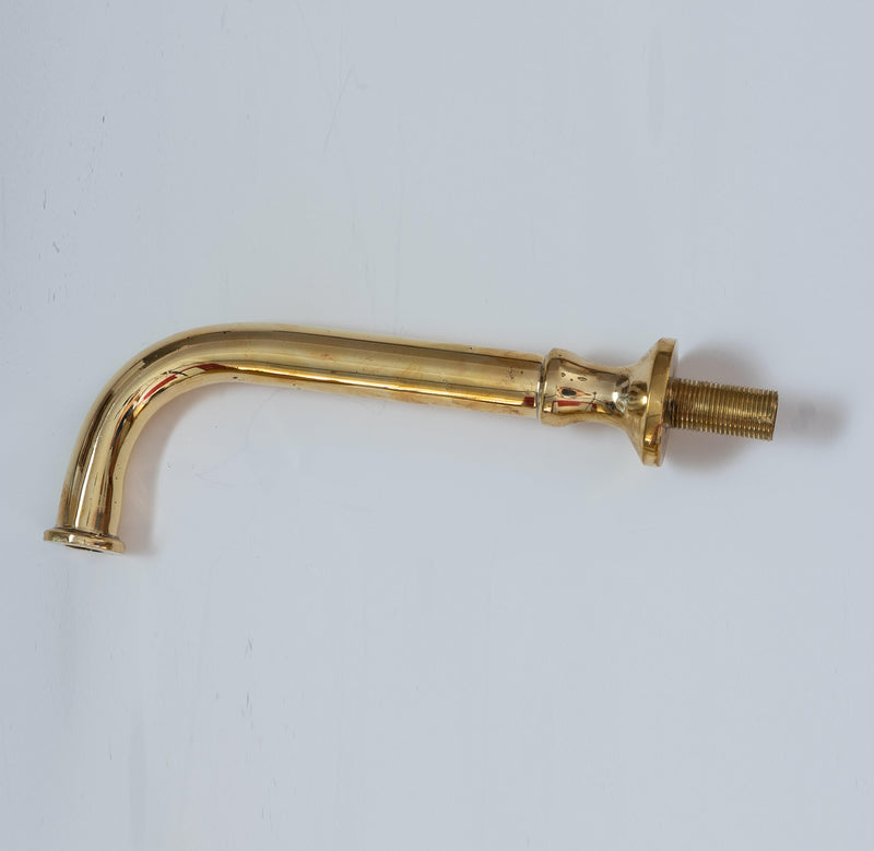 Unlacquered Brass Wall Mount Double Lever Handle Bathroom Sink Faucet - Rough in Valve Included