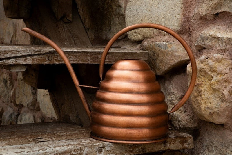 Antique Beehive Copper Watering Can