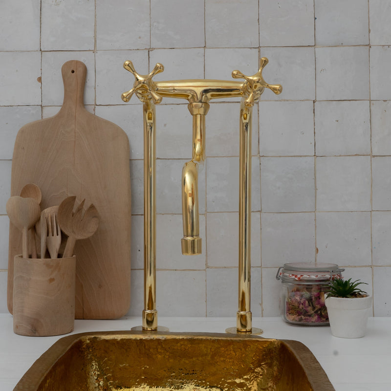 Antique Brass Kitchen Faucet - Unlacquered Brass Faucet