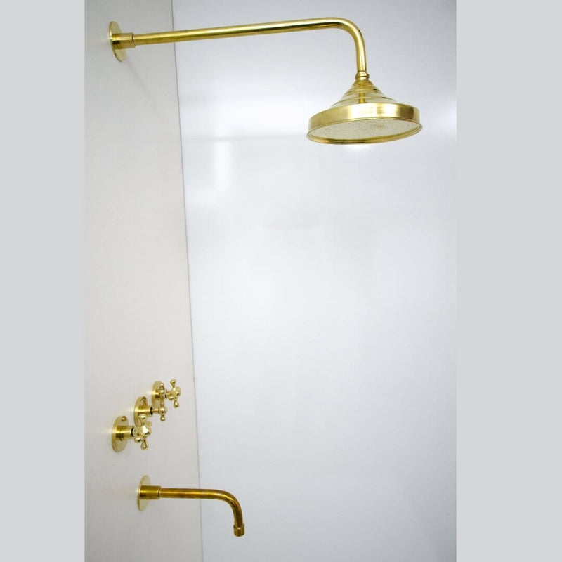 Antique Brass Shower Fixtures - Brass Shower Set