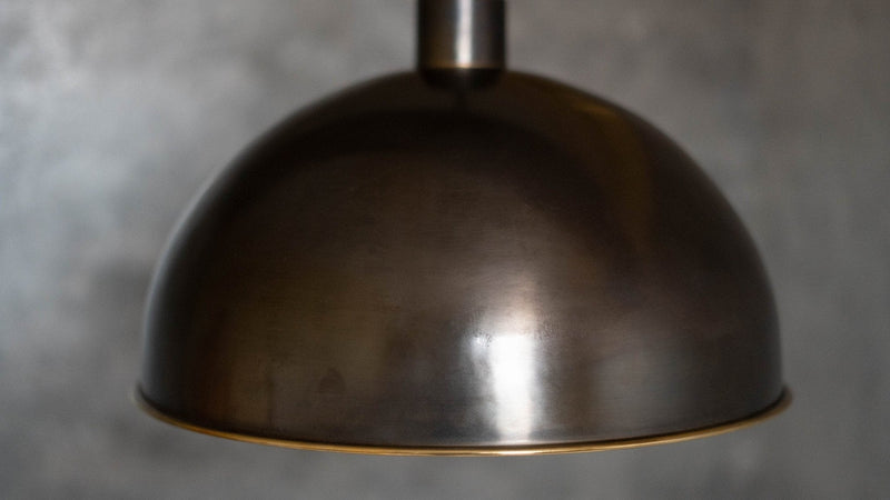 Antique Bronze Pendant Light, Bronze Dome Pendant, Antique Ceiling Lampshade