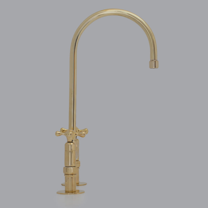 Brass Bridge Faucet - Antique Brass Kitchen Faucet