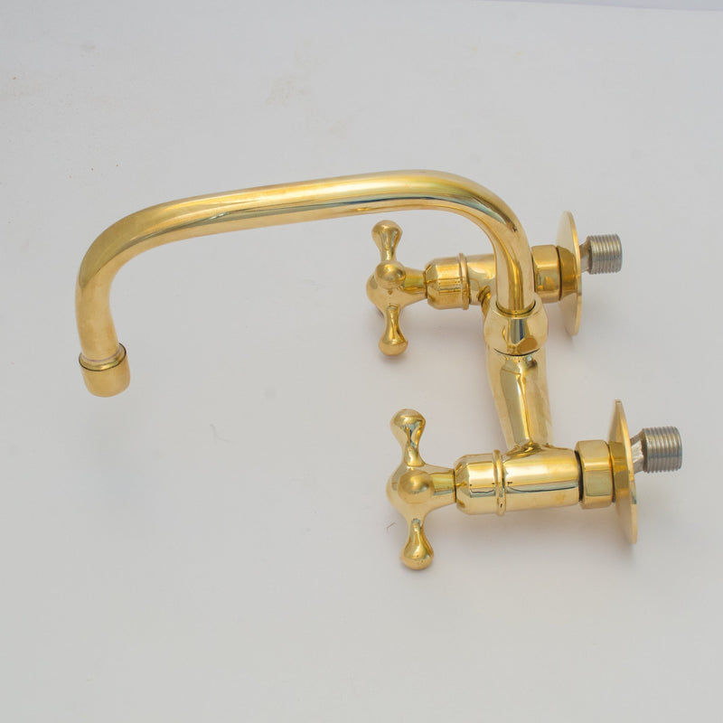 Brass Kitchen Faucet - Vintage Brass Kitchen Faucet