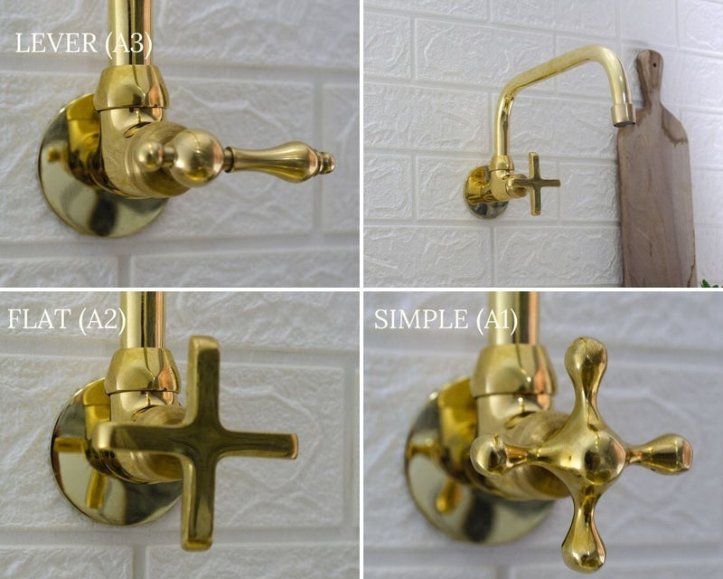 Brass Pot Filler - Unlacquered Brass Faucet