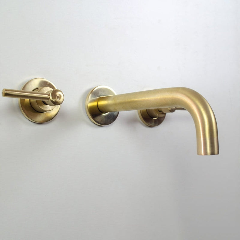 Brushed Brass Bathroom Faucet - Wall Mount Bathroom Faucet