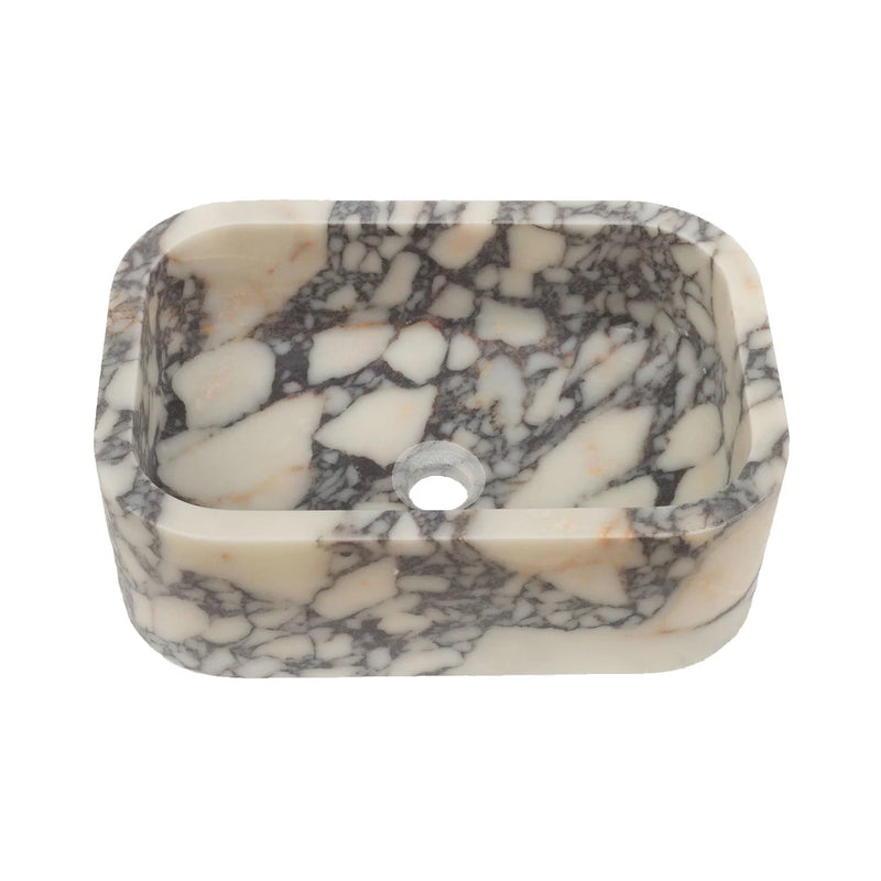 calacatta viola real marble rectangular sink CVRHFHS-CT product shot