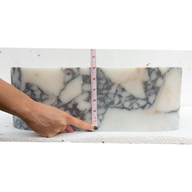 Calacatta Viola Marble Natural Stone Rectangular Sink (W)12" (L)18" (H)6"