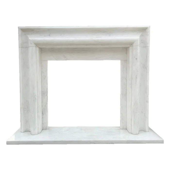 Carrara White Marble Hand-carved Fireplace Polished (W)14" (L)67" (H)69"