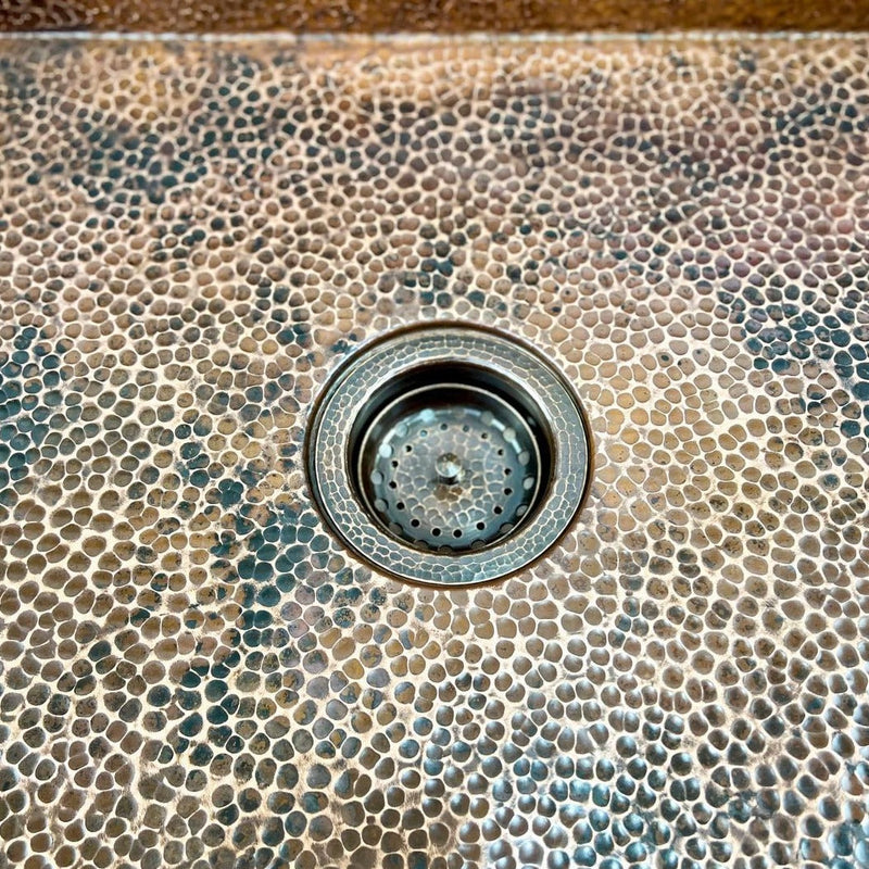 Hammered Copper Top Mount Sink - Nebula