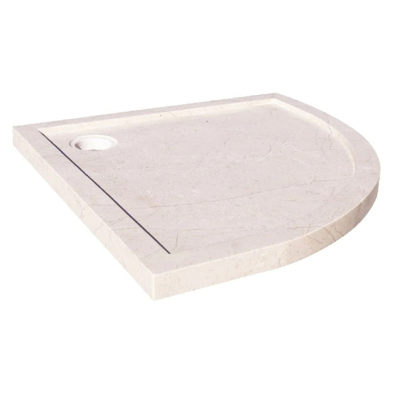 Cream royal marble shower base hand carved from solid marble block 3-400x SKU-NTRSTC25 product shot on white background