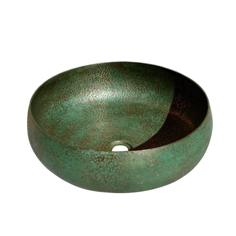 Green Washbasin - Oxidized Copper Bathroom Sink - Athea