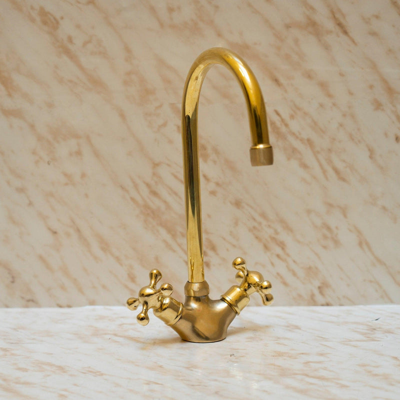 Unlacquered Brass Bathroom Sink Faucet