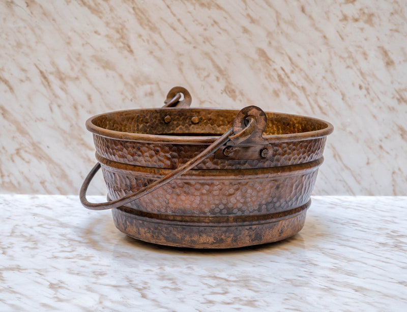 Copper Bucket Vessel Sink , Vessel Hammered Copper Sink