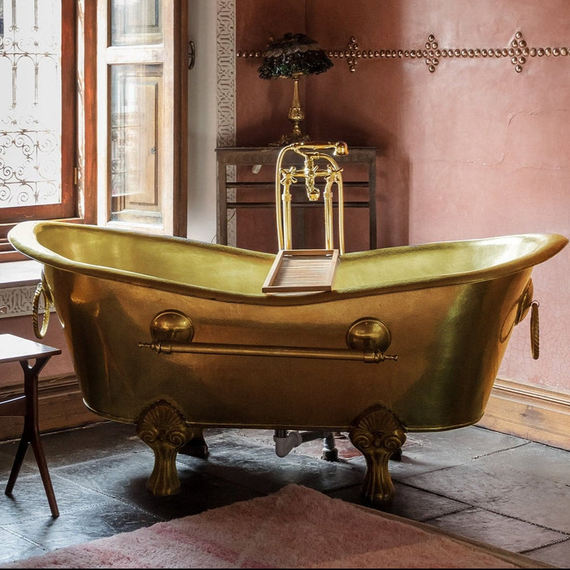 Solid Brass Bathtub , Brass Bathtub Clawfoot