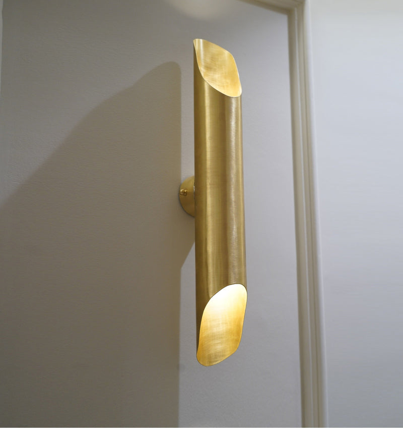 Luxurious Solid Brass Double Wall Light Fixture , Brass Sconce Lights